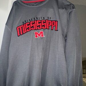 Champion Gray and Red Sweatshirt Ole Miss Edition